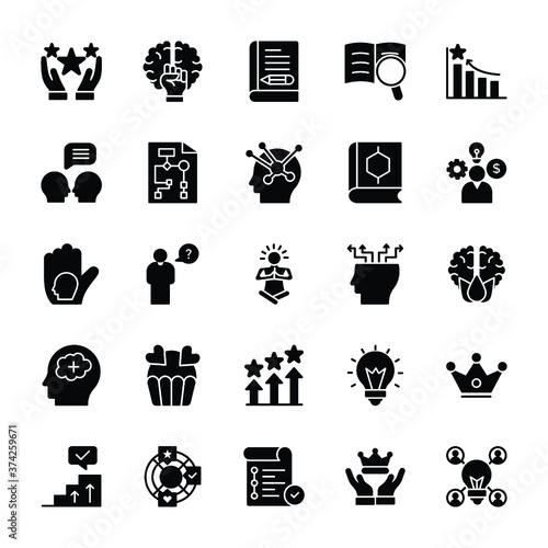 Strategy Glyph Vector Icons 