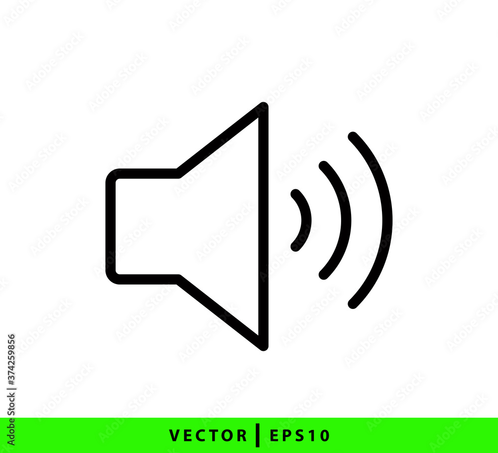 Sound icon vector logo design template Sound icon vector logo design template