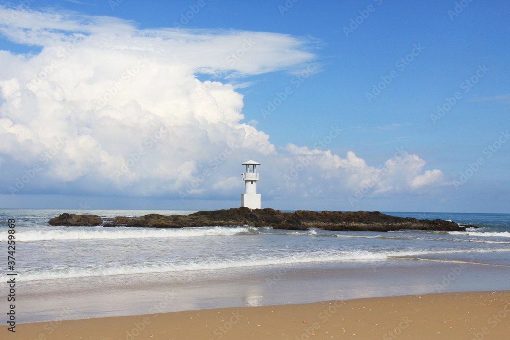 lighthouse on khao lak beach Phang nga Thailand