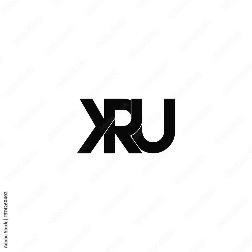 Obraz premium kru letter original monogram logo design