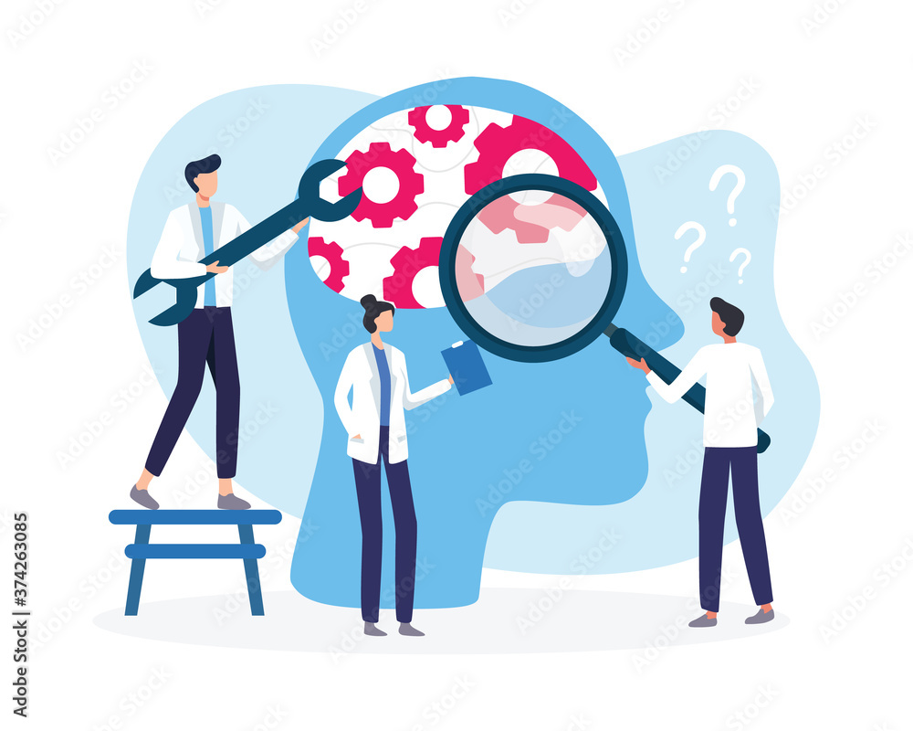 Mental health medical treatment vector illustration Mental health medical treatment vector illustration