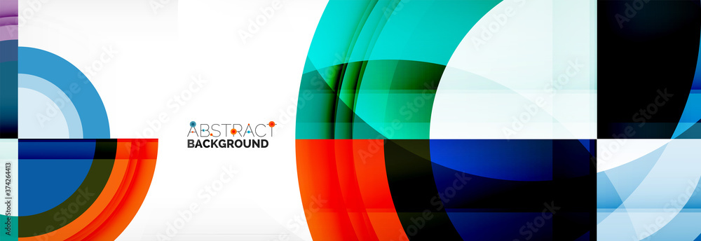 Round shapes, triangles and circles. Modern abstract background Round shapes, triangles and circles. Modern abstract background