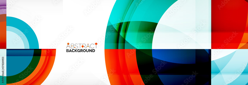 Round shapes, triangles and circles. Modern abstract background Round shapes, triangles and circles. Modern abstract background