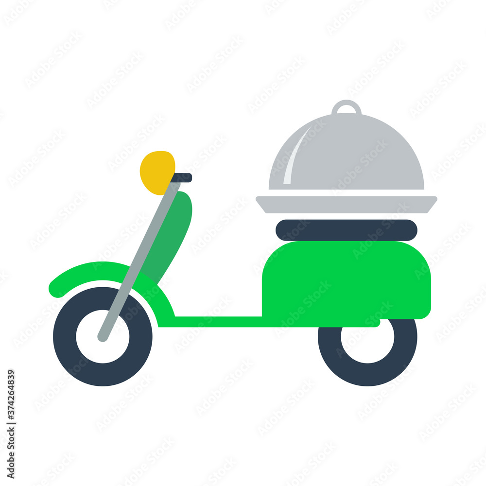 Delivering Motorcycle Icon Delivering Motorcycle Icon