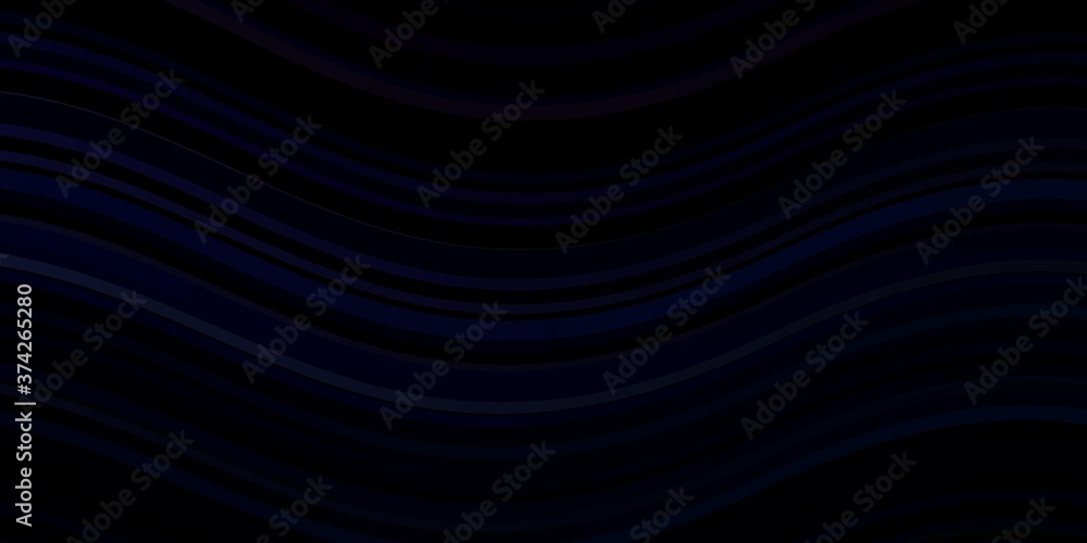 Obraz premium Dark Pink, Blue vector backdrop with bent lines. Brand new colorful illustration with bent lines. Pattern for ads, commercials.