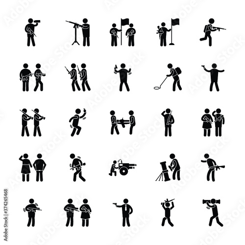 Military Vector Icons Set 