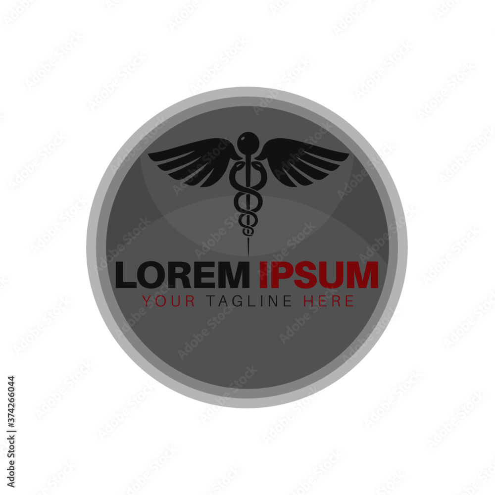 Caduceus doctor illustration vector logo design for medical and health care logo clinic and hospital symbols. Caduceus doctor illustration vector logo design for medical and health care logo clinic and hospital symbols.