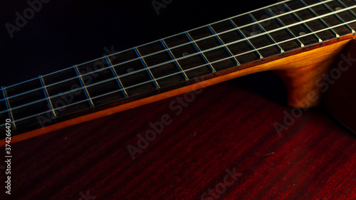 guitar on black background