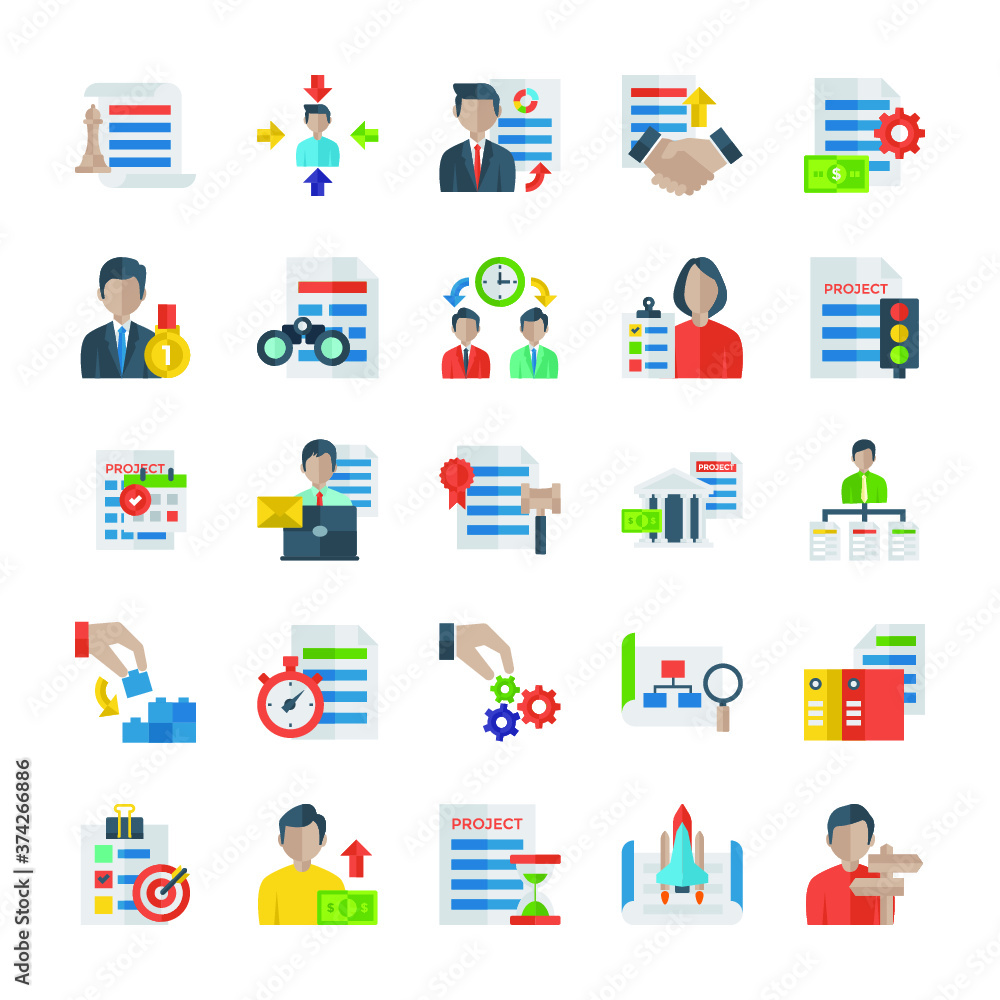  Project Management And Business Analysis Icons