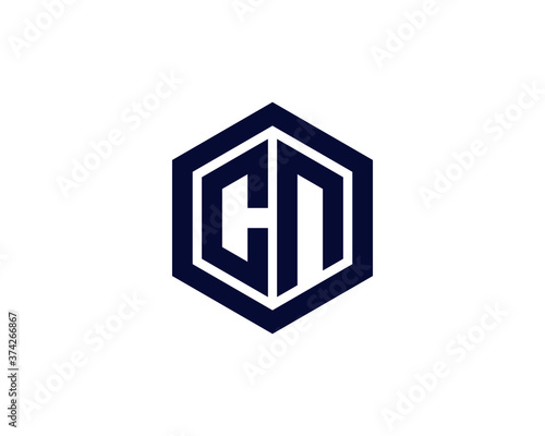 CN NC LETTER LOGO DESIGN VECTOR TEMPLATE.