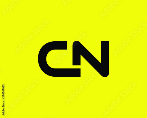 CN NC LETTER LOGO DESIGN VECTOR TEMPLATE.