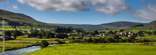 The view to Hawes across the river Ure