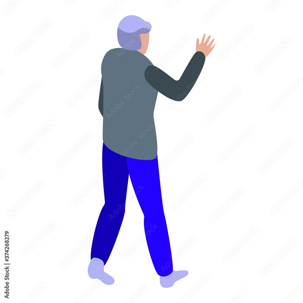 Nursing home visitor icon. Isometric of nursing home visitor vector icon for web design isolated on white background