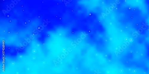 Light BLUE vector background with colorful stars. Decorative illustration with stars on abstract template. Design for your business promotion.