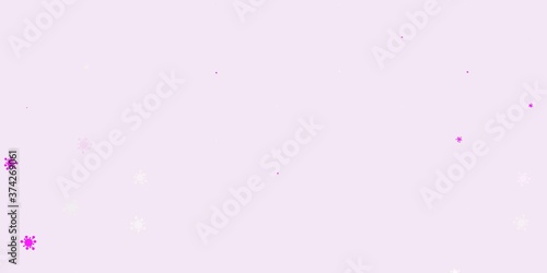 Light pink vector background with covid-19 symbols.