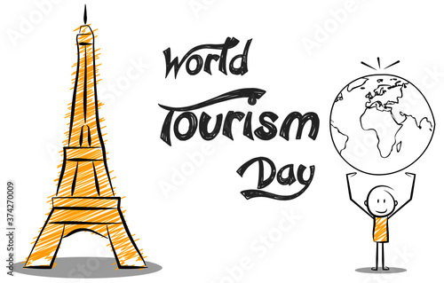 World tourism day series.vector illustration.