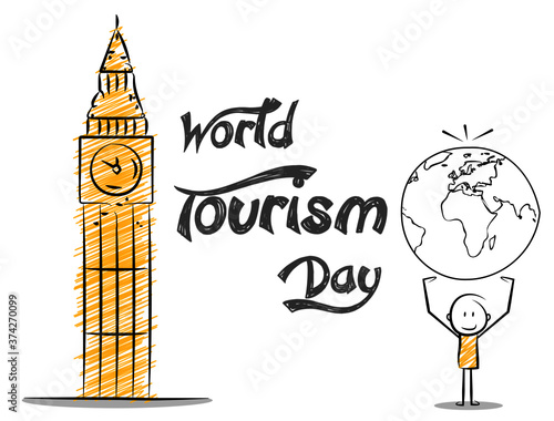 World tourism day series.vector illustration.
