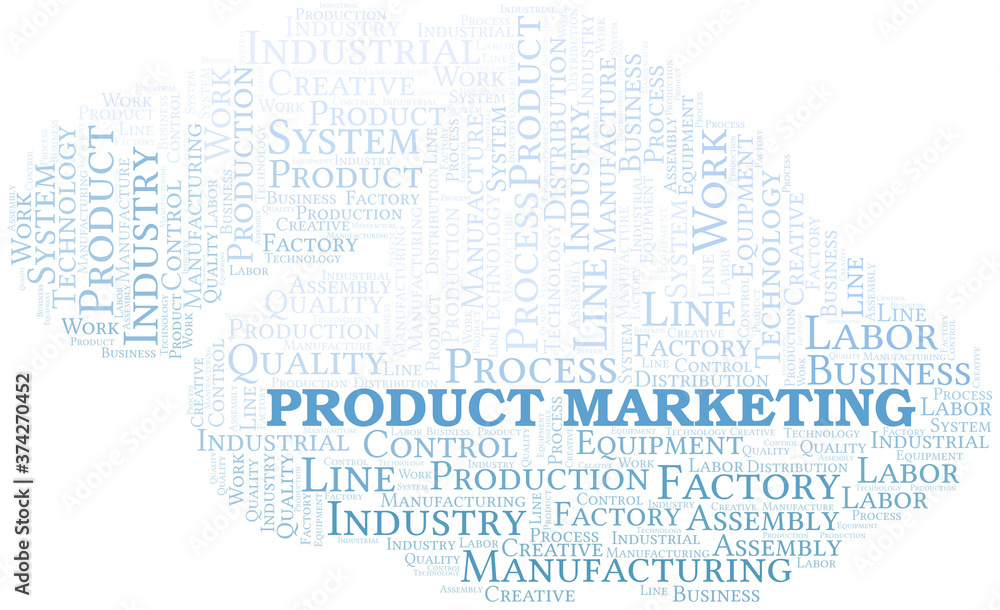 Product Marketing word cloud create with text only. Product Marketing word cloud create with text only.