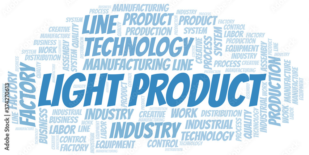 Light Product word cloud create with text only. Light Product word cloud create with text only.