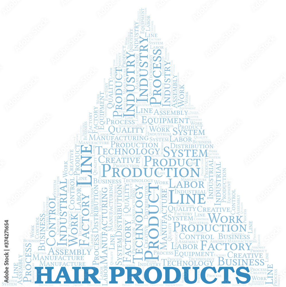 Hair Products word cloud create with text only. Hair Products word cloud create with text only.