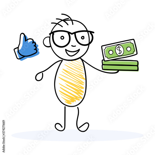 
A repayment of a sum of money, illustration design of refund concept 

