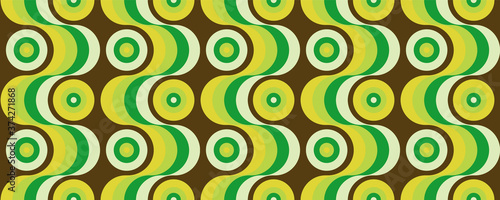 70's retro seamless pattern material vector illustration