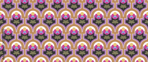 70's retro seamless pattern material vector illustration