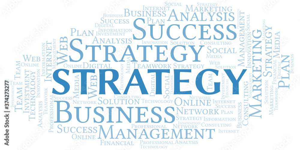 Obraz premium Strategy word cloud create with text only.