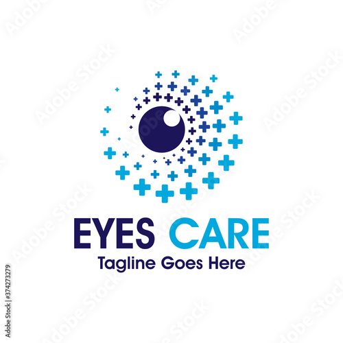 creative eye care eye health logo design vector icon illustration