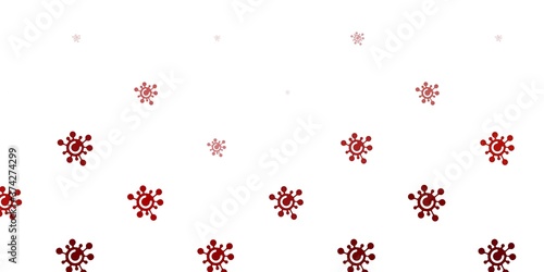 Light Brown vector background with covid-19 symbols.