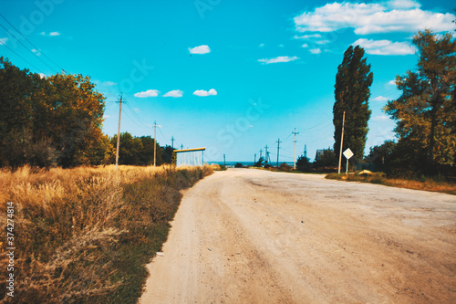 country road in the autumn