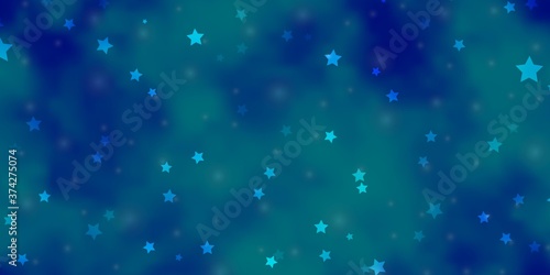Light BLUE vector texture with beautiful stars. Colorful illustration in abstract style with gradient stars. Pattern for websites, landing pages.