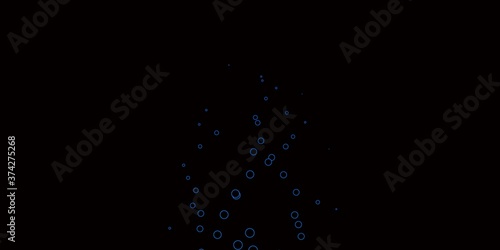 Dark BLUE vector layout with circle shapes. Modern abstract illustration with colorful circle shapes. Pattern for booklets, leaflets.