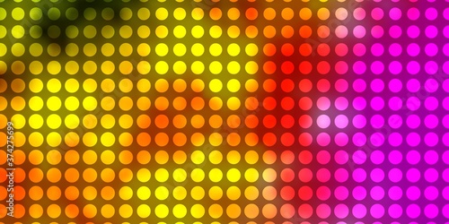 Light Multicolor vector layout with circles. Illustration with set of shining colorful abstract spheres. Pattern for websites, landing pages.