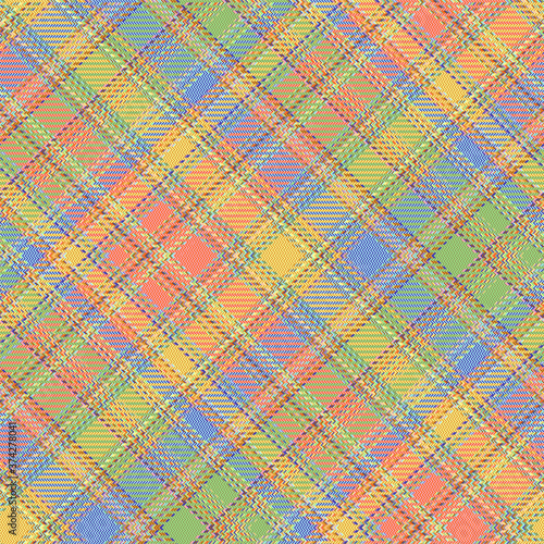 Scottish soft multicolor diagonal tartan traditional clan ornament repeatable pattern, textile texture from plaid, tablecloths, shirts, clothes, dresses, bedding, blankets © Андрей Водилин