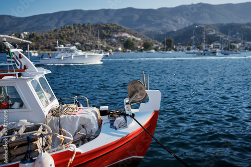 Fishing boats in the Poros harbor, Greece. © luengo_ua