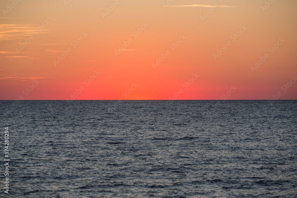 Fototapeta premium Lesvos Sunset with Ocean View