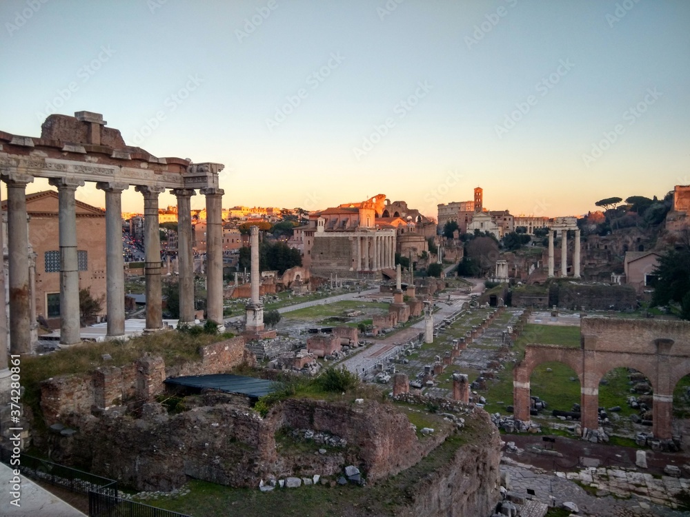 roman forum in rome italy