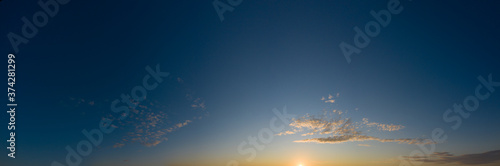 Photography Clear sky without clouds at sunset. Background.