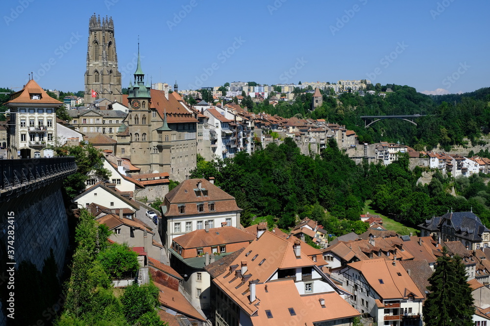 Fribourg city view, Fribourg, Switzerland