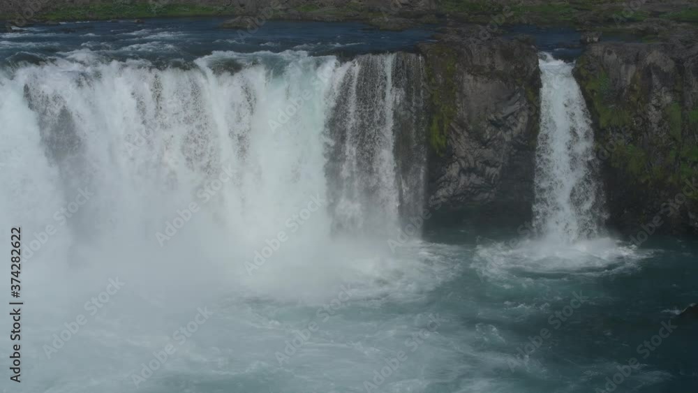 Close up view of Godafoss Waterfall, Iceland Close up view of Godafoss Waterfall, Iceland