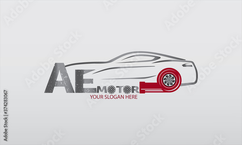 unique editable turbo automotive logo design idea 