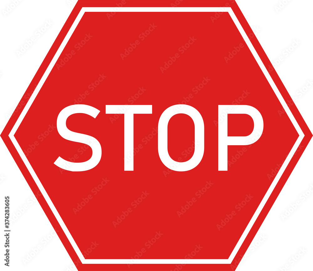 Red stop sign icon vector illustration Red stop sign icon vector illustration