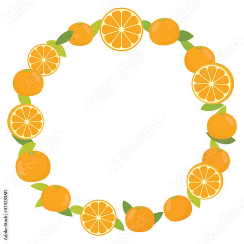 みかんのフレーム　丸