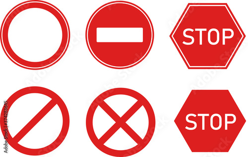Stop set vector sign Free Download Stop set vector sign - GFXLoad