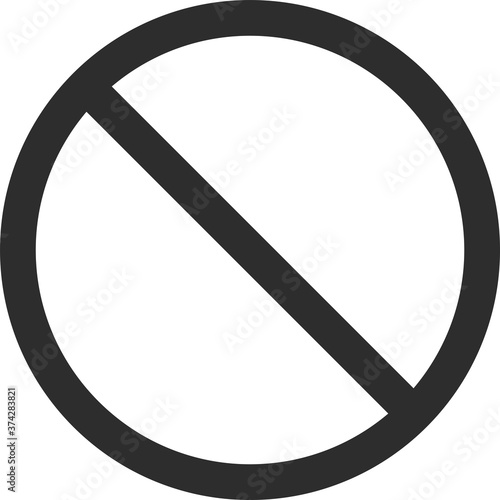 Prohibited simple black sign icon