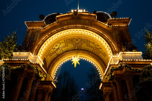 Picture of Tivoli Gardens, Copenhagen, in the night