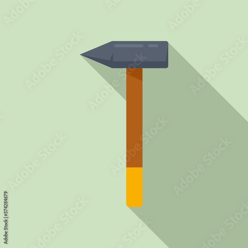 Shoe repair light hammer icon. Flat illustration of shoe repair light hammer vector icon for web design
