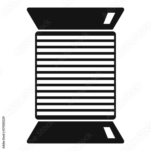 Thread coil icon. Simple illustration of thread coil vector icon for web design isolated on white background