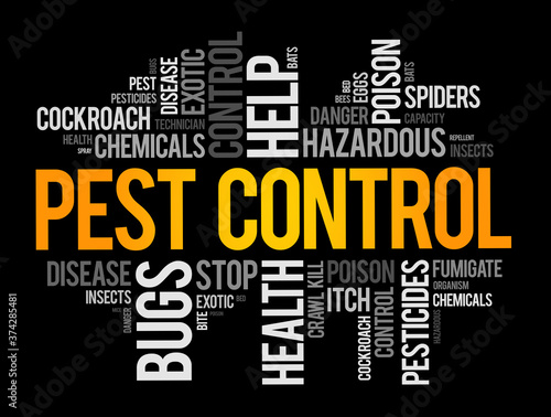 Pest Control word cloud collage, health concept background